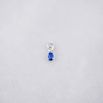 PINGENTE GOTA ZIRCÔNIA AZUL ESCURO PRATA 925