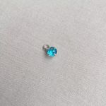 PINGENTE ZIRCÔNIA AZUL CLARO PRATA 925