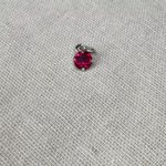 PINGENTE ZIRCÔNIA ROSA ESCURO PRATA 925