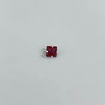 PINGENTE QUADRADO ZIRCÔNIA VERMELHA PRATA 925