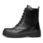 Bota Coturno Feminino Tratorada Blogueira Preto