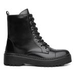 Bota Coturno Feminino Tratorada Blogueira Preto