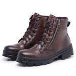 Bota Coturno Tratorado Zíper Vertical Feminino Cappuccino