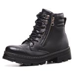 Bota Coturno Tratorado Zíper Vertical Feminino Preto