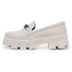 Mocassim Oxford Feminino Derby Sola Tratorada Off White