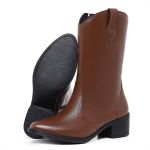 Bota Western Feminina Country Texana Lisa Cappuccino