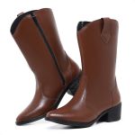 Bota Western Feminina Country Texana Lisa Cappuccino