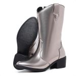 Bota Western Feminina Country Texana Lisa Prata