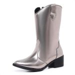Bota Western Feminina Country Texana Lisa Prata