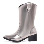 Bota Western Feminina Country Texana Lisa Prata