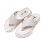 Sandália Papete Chinelo Dedo Birken Feminino Off White