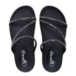 Sandália Papete Plataforma Birken Brilho Preto