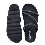 Sandália Papete Plataforma Birken Brilho Preto