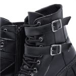 Bota Coturno Blogueira Rock Life Duas Fivelas Sola Blaqueada