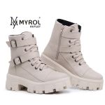 Bota Coturno Blogueira Rock Life Duas Fivelas Sola Tratorada