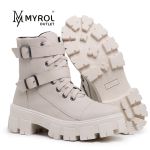 Bota Coturno Blogueira Rock Life Duas Fivelas Sola Tratorada