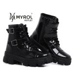 Bota Coturno Blogueira Rock Life Duas Fivelas Sola Tratorada 