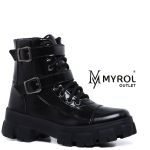 Bota Coturno Blogueira Rock Life Duas Fivelas Sola Tratorada 
