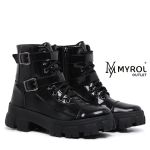 Bota Coturno Blogueira Rock Life Duas Fivelas Sola Tratorada 
