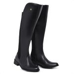 Bota Feminina Montaria Over Cano Longo Neoprene Preto
