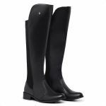 Bota Feminina Montaria Over Cano Longo Neoprene Preto