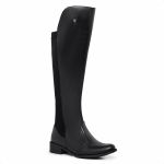Bota Feminina Montaria Over Cano Longo Neoprene Preto