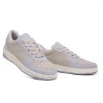 Tênis Feminino Casual Básico, Cano Baixo, Acolchoado Cinza