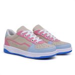 Tênis Feminino Casual Básico, Cano Baixo, Acolchoado Rosa