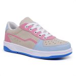 Tênis Feminino Casual Básico, Cano Baixo, Acolchoado Rosa
