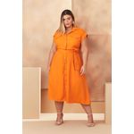 Vestido Midi MySize com Faixa Pespontada Plus Size Feminino - Art