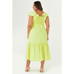 Vestido MySize Midi com Detalhe Babados Feminino - Essência
