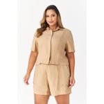 Blusa MySize com Rebite Gola Feminino - Flash