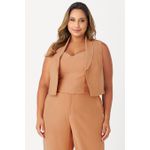 Colete MySize com Cropped com Abotoamento Feminino - Flash