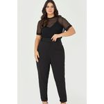 Blusa Tule com Transparência - Garden | MySize