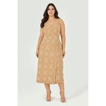 Vestido Midi com Detalhe Botão - Garden | MySize
