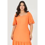 Vestido Curto com Babados e Mangas - Garden