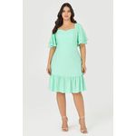 Vestido Curto com Babados e Mangas - Garden