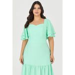 Vestido Curto com Babados e Mangas - Garden