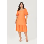 Vestido Curto com Babados e Mangas - Garden