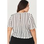 Blusa Cropped Texturizada - MySize Ícones