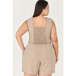 Short Alfaiataria com Detalhe Botão - MySize Ícones