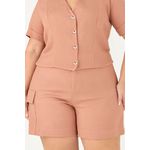 Short Alfaiataria com Detalhe Bolso Lateral - MySize In Love 