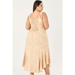 Vestido Midi Decote Quadrado com Recorte - MySize In Love
