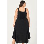 Vestido Midi Decote Quadrado com Recorte - MySize In Love 