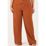 Calça Pantalona com Cinto Coberto e Fivela Coração MySize - In Love