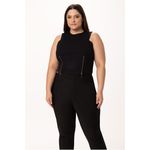 Blusa MySize Semi Cropped com Detalhe Zíper Feminino - Lume