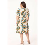Vestido MySize Estampado com Franzido no Cós Feminino - Lume
