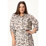 Vestido MySize Estampado Manga Longa Feminino - Lume