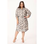 Vestido MySize Estampado Manga Longa Feminino - Lume