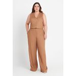 Calça MySize Pantalona Detalhe Cós Assimétrico Feminino - Newlight